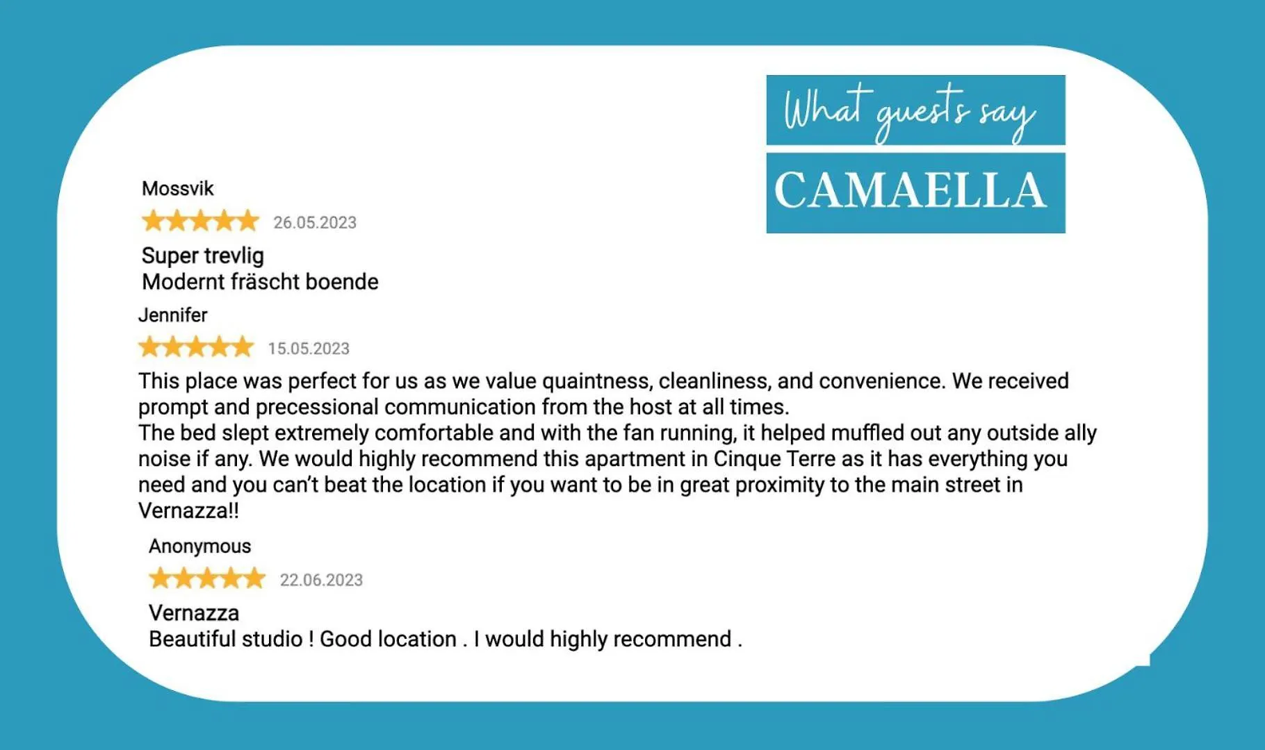 Apartment Camaella Luxury Studio Vernazza